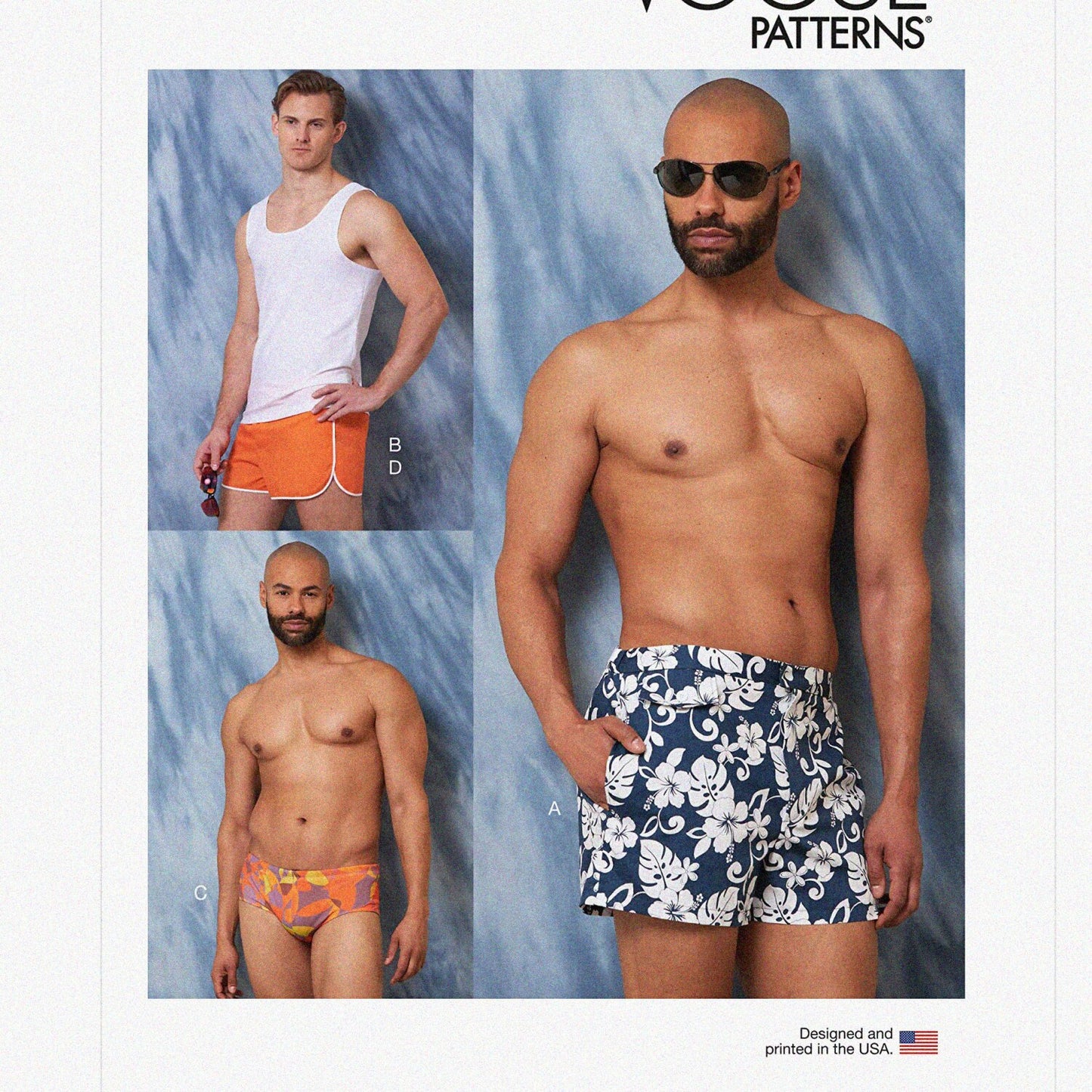 Men's Swimsuit and Tank Top Sewing Pattern Kit XL-3XL