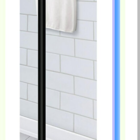 Black Bath Matte Towel Bar 24 in Damage-Free