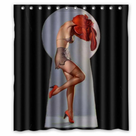 Vintage Retro Shower Curtain 66x72 Waterproof Polyester
