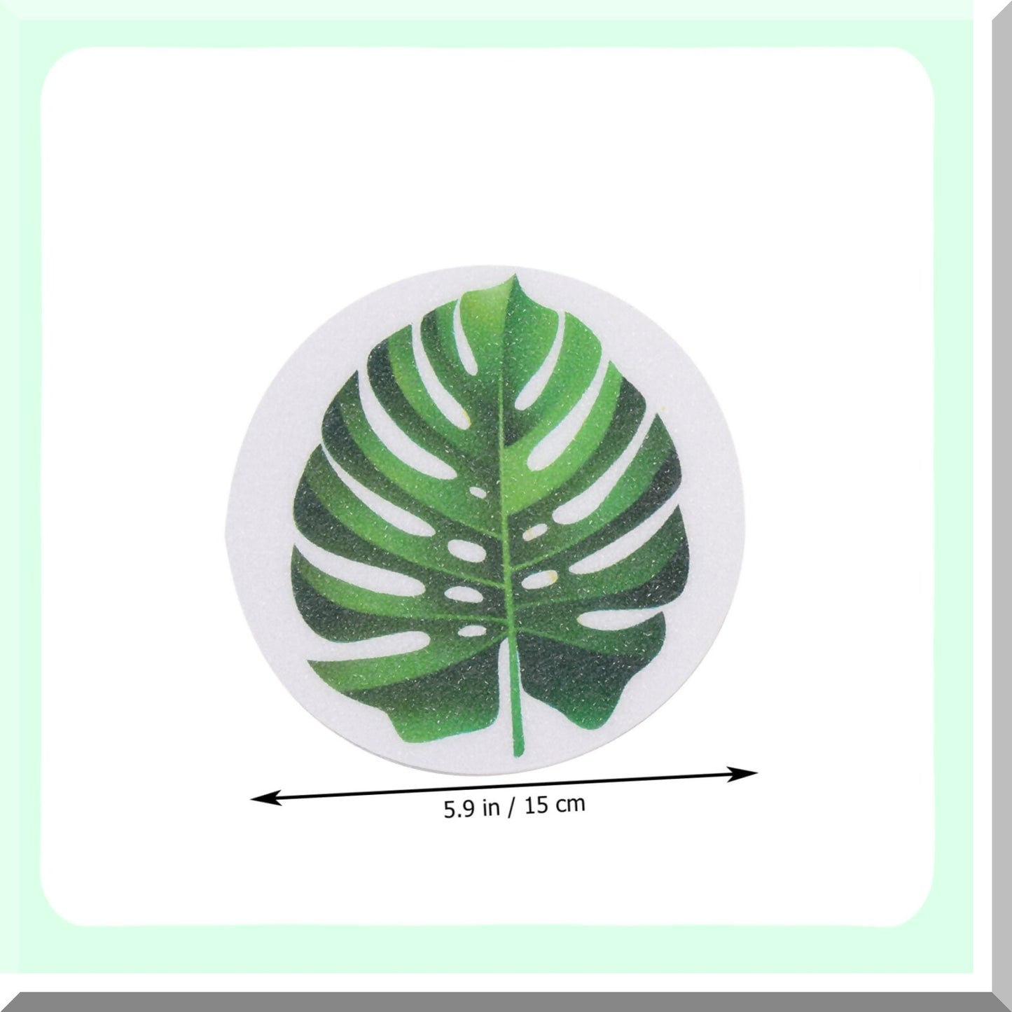 Set of 8 Leaf Non-Slip Bathroom Stickers
