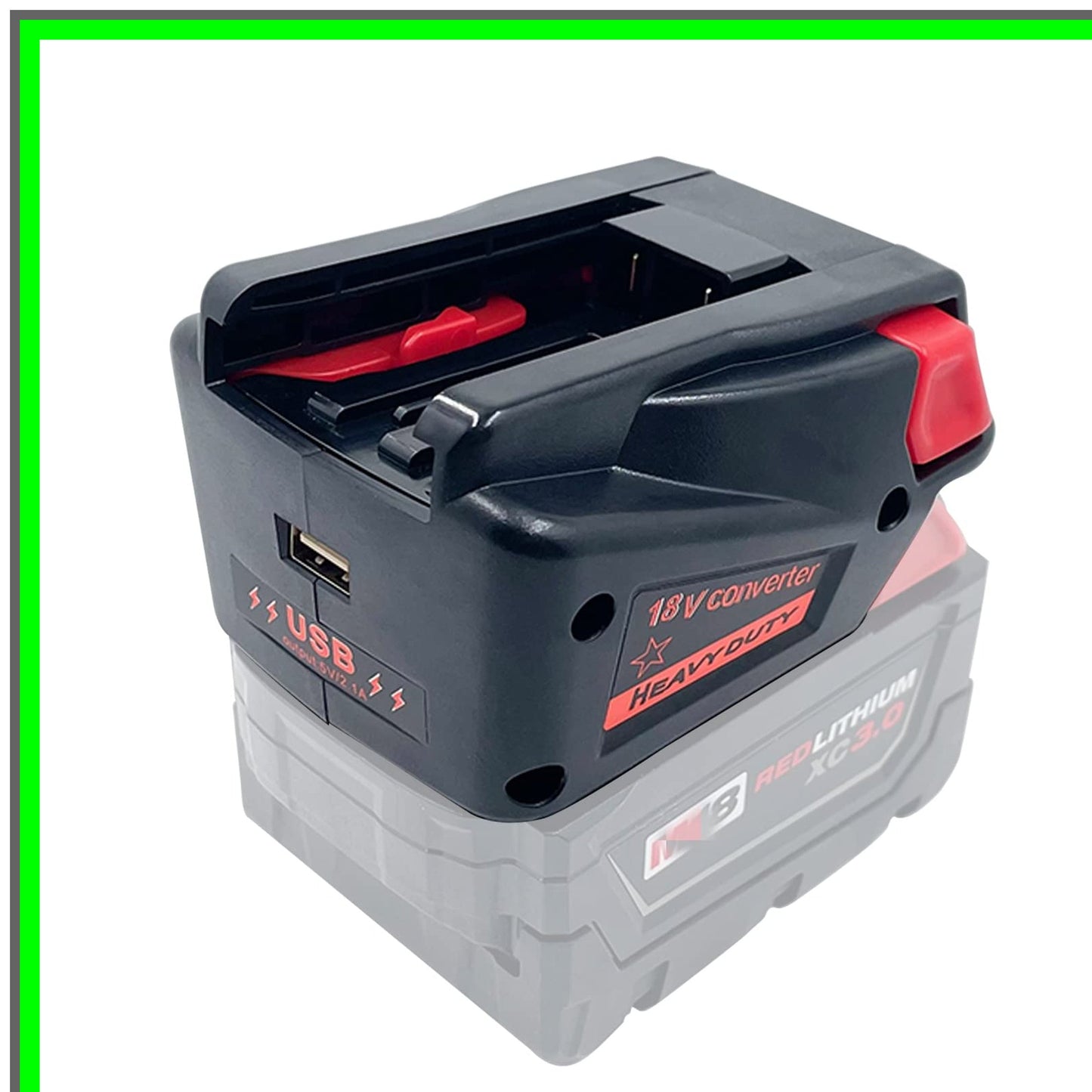 Milwaukee M18 to V18 Battery Adapter for 18V Li-ion and Ni-CD Tools