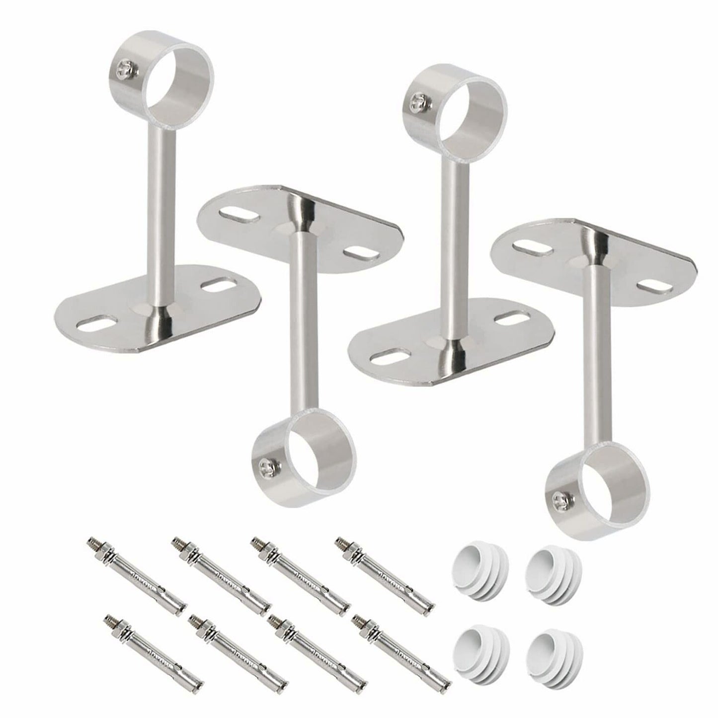 4Pcs Stainless Steel Curtain Rod Brackets 25mm