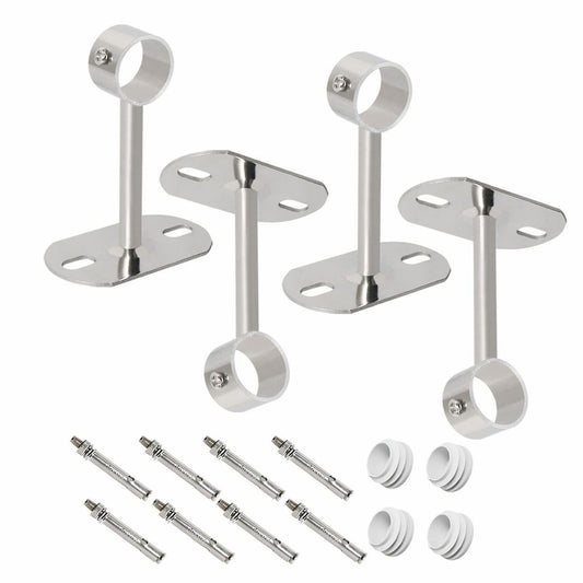 4Pcs Stainless Steel Curtain Rod Brackets 25mm