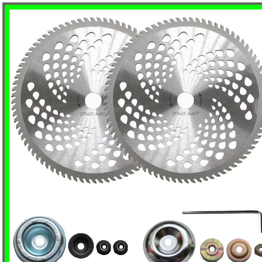 10-Inch 80 Tooth Carbide Brush Cutter Blades for Trimmers and Mowers