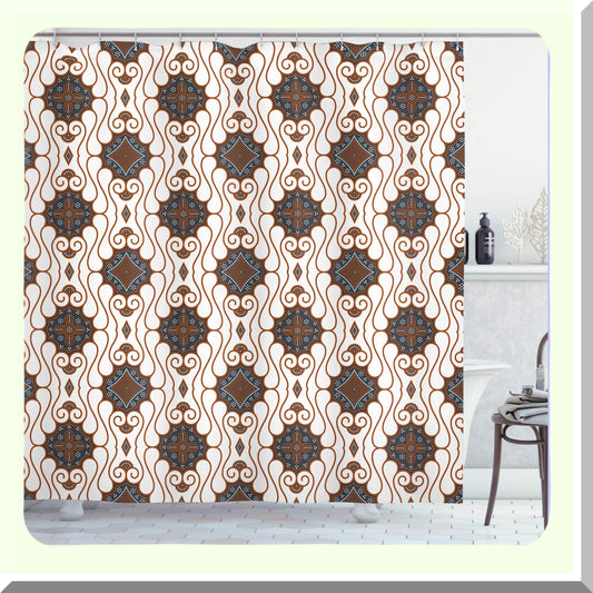 Batik Shower Curtain Night Blue 69x70 inches
