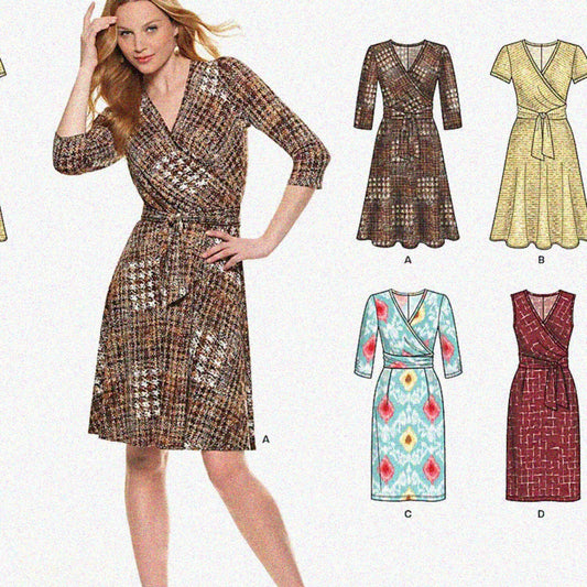 Misses' Knit Dress Sewing Pattern 8-20