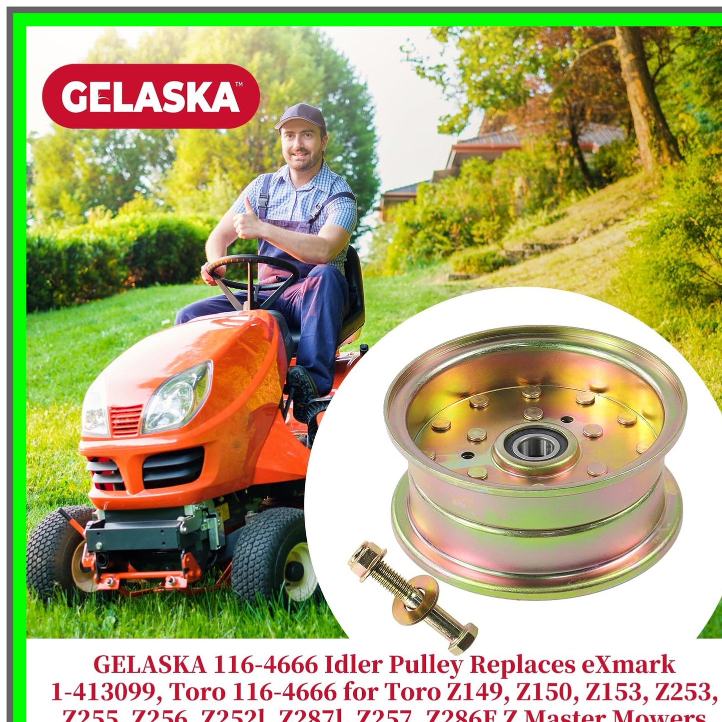 Idler Pulley Replacement for Toro Z Master Mowers and eXmark Models