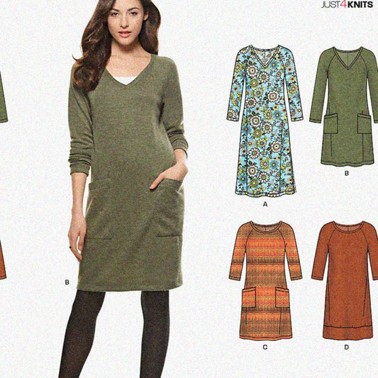 Misses' Knit Dress Sewing Pattern