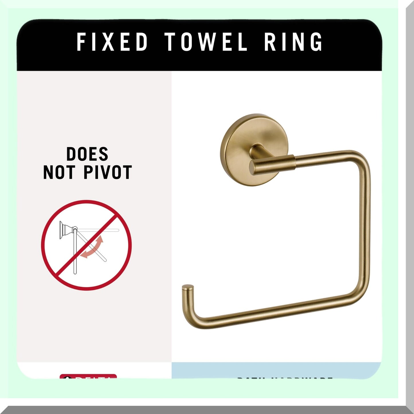 Champagne Bronze Towel Ring 2 x 6.41 x 5.69 Inches