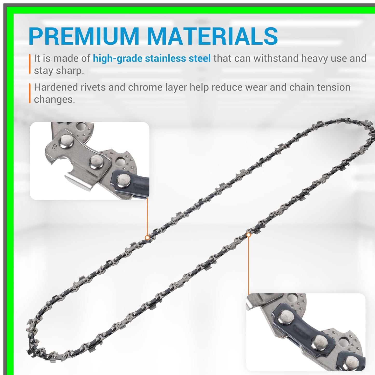 18-Inch Chainsaw Chain 3-Pack, 3/8" LP Pitch, 0.050" Gauge, 62 Links