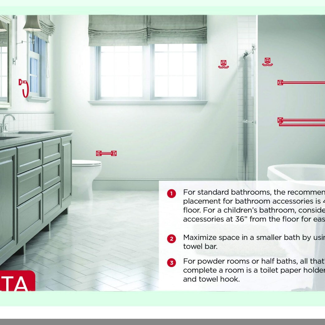 24 in. Wall Mount Towel Bar in Polished Chrome