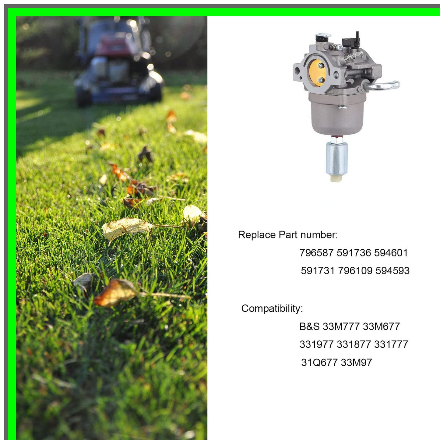 Briggs Stratton Carburetor Replacement for 33M777 33M677 331977 Models