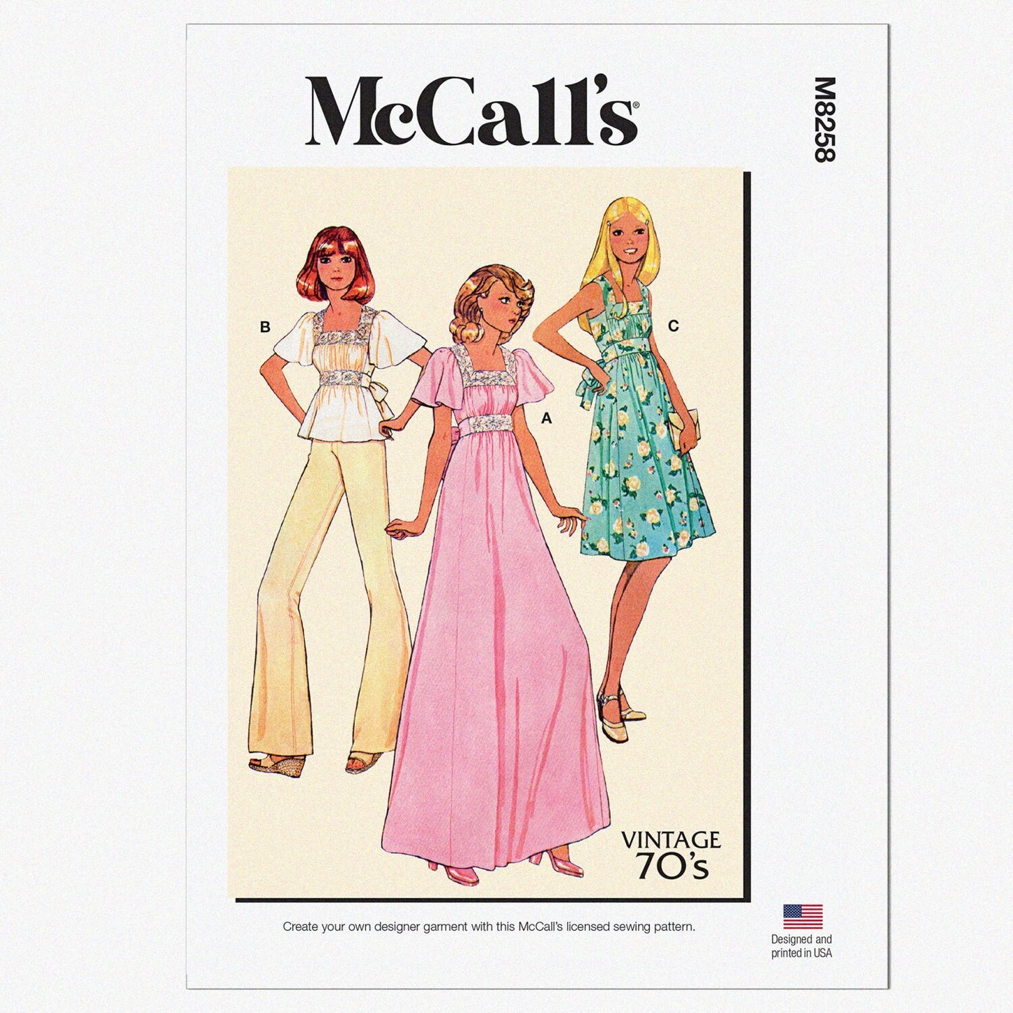 Misses Dress and Top Sewing Pattern Kit Multicolor