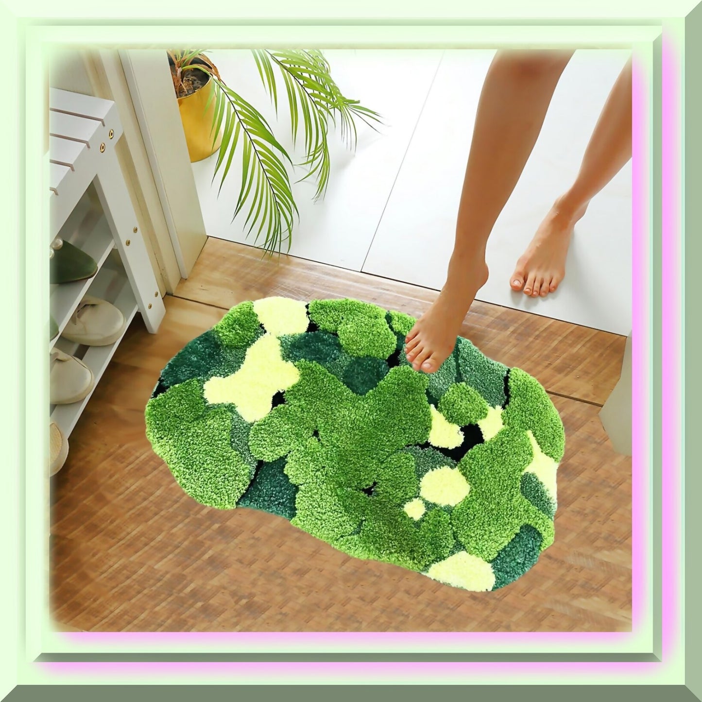 Cute Moss Bath Mat 31x20 Inches