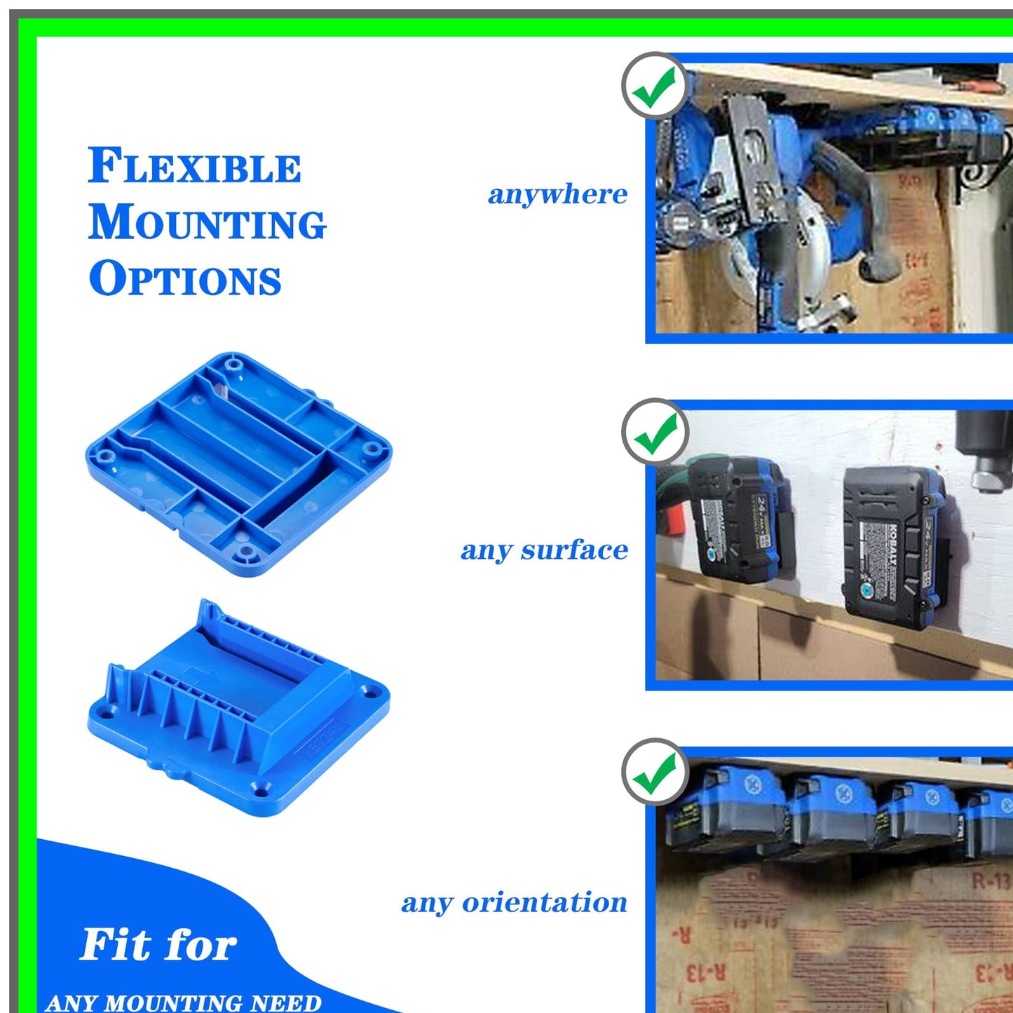 Kobalt 24V Max Battery Holder Dock with Screws for KB Series Batteries