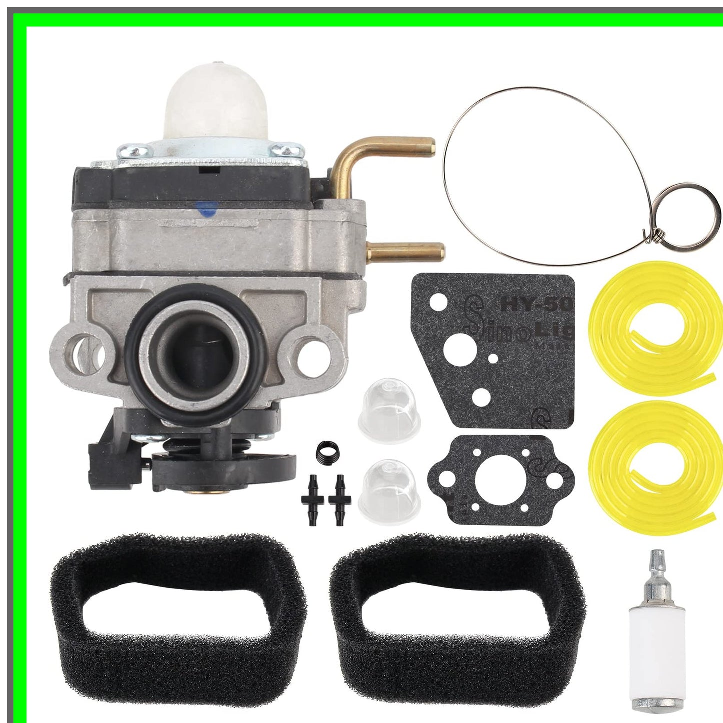 Carburetor and Air Filter Tune-Up Kit for Ryobi 25cc 2 Cycle Engines