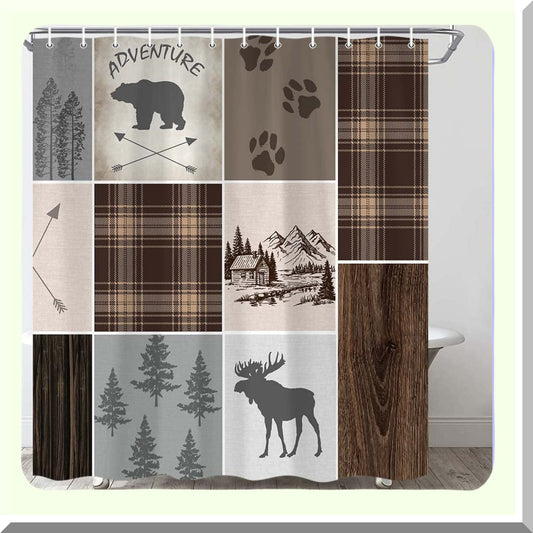 Cabin Rustic Shower Curtain 60x70 Inch