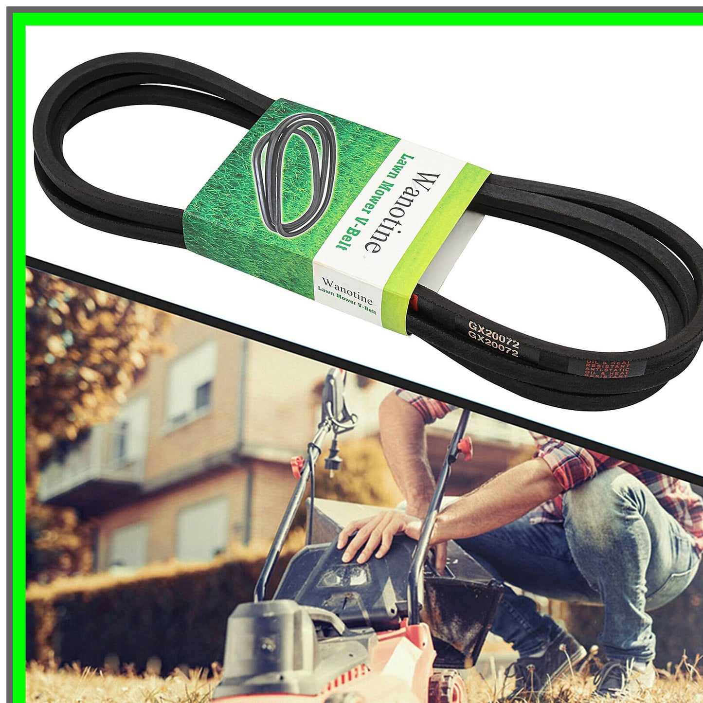 42-Inch Replacement Deck Belt for GX20072 Lawn Mowers 1/2" x 104"