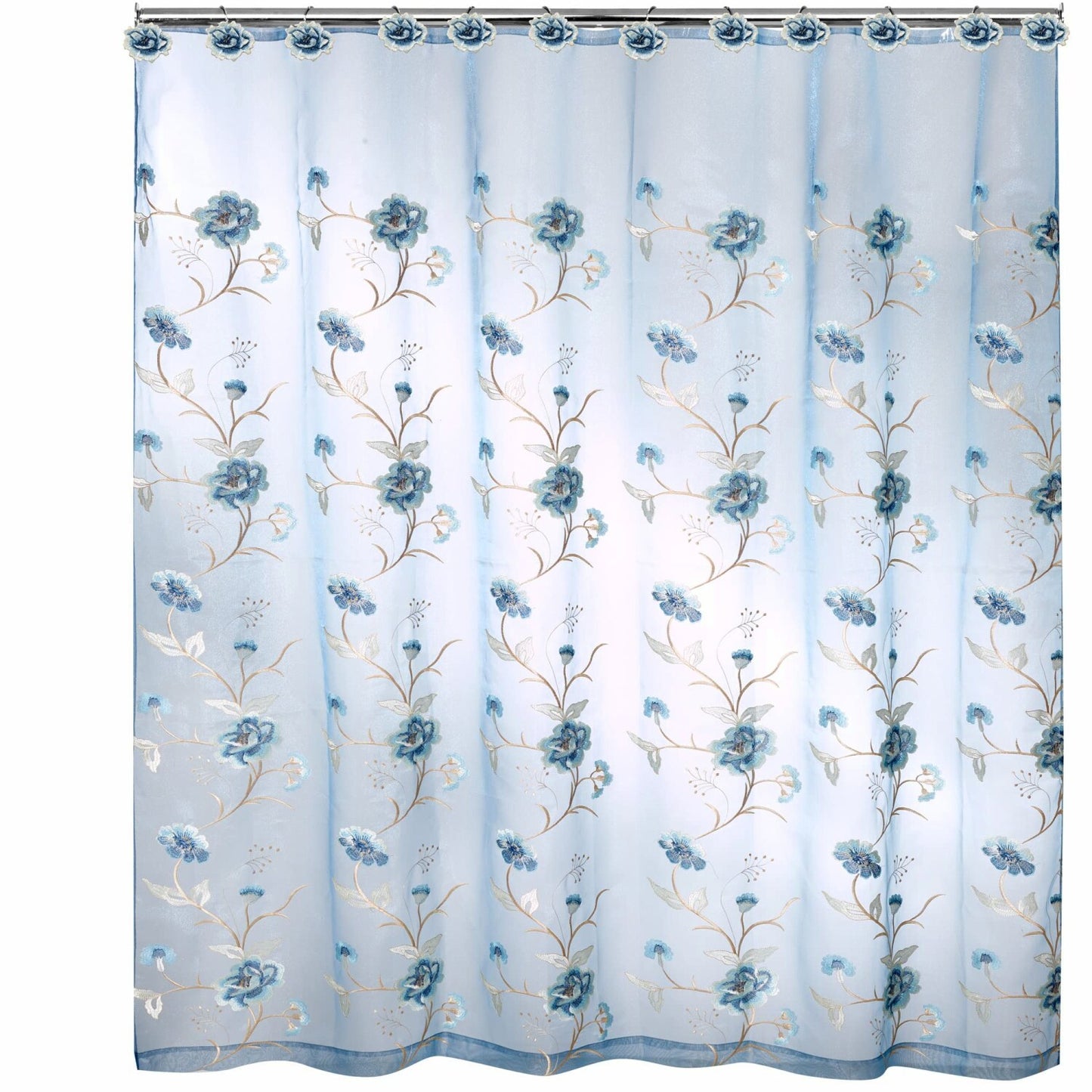 Dublin Rose Blue Shower Curtain