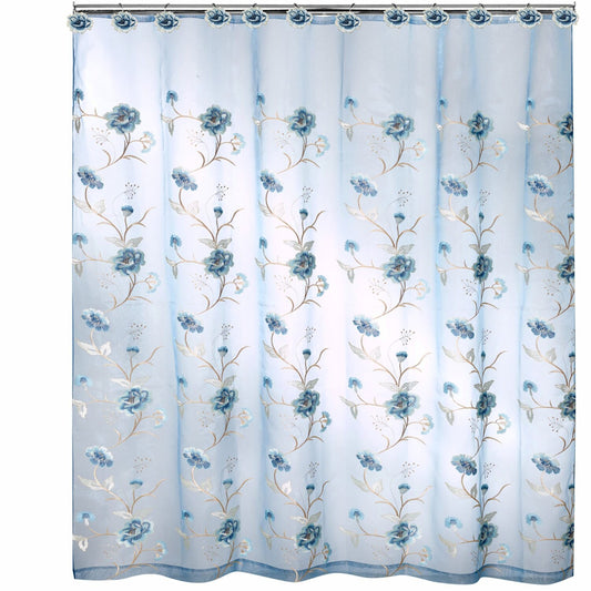 Dublin Rose Blue Shower Curtain