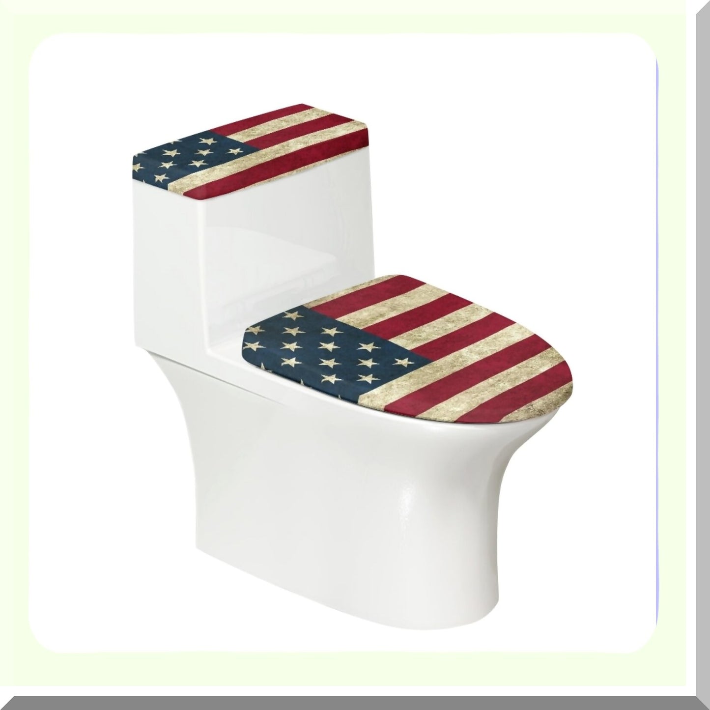 Vintage Flag Tet Seat Cover for Bathroom, Washable