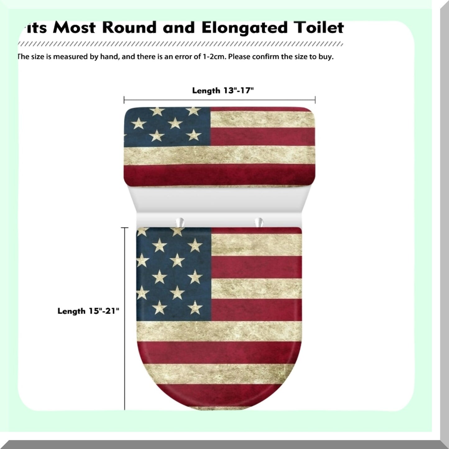 Vintage Flag Tet Seat Cover for Bathroom, Washable