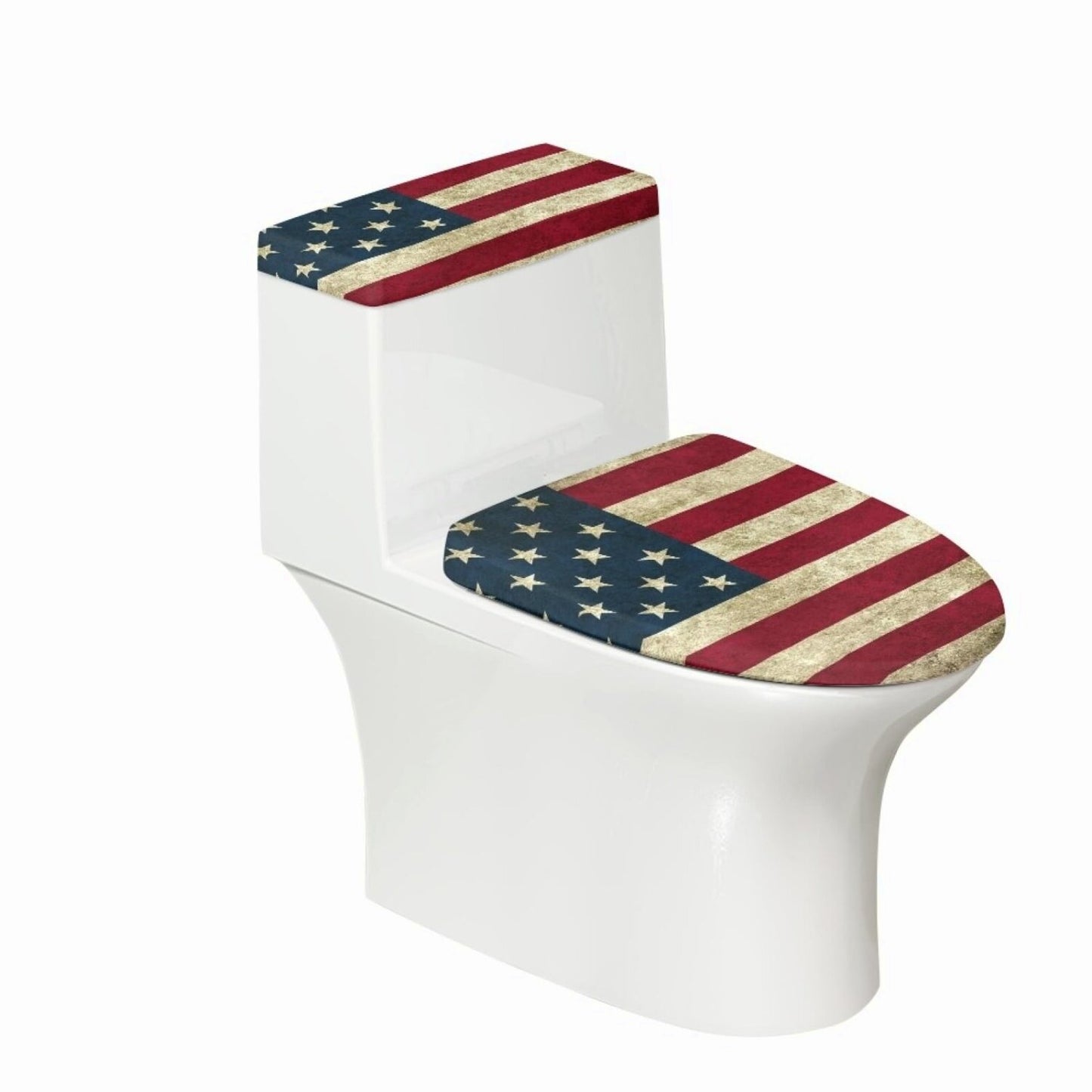 Vintage Flag Tet Seat Cover for Bathroom, Washable