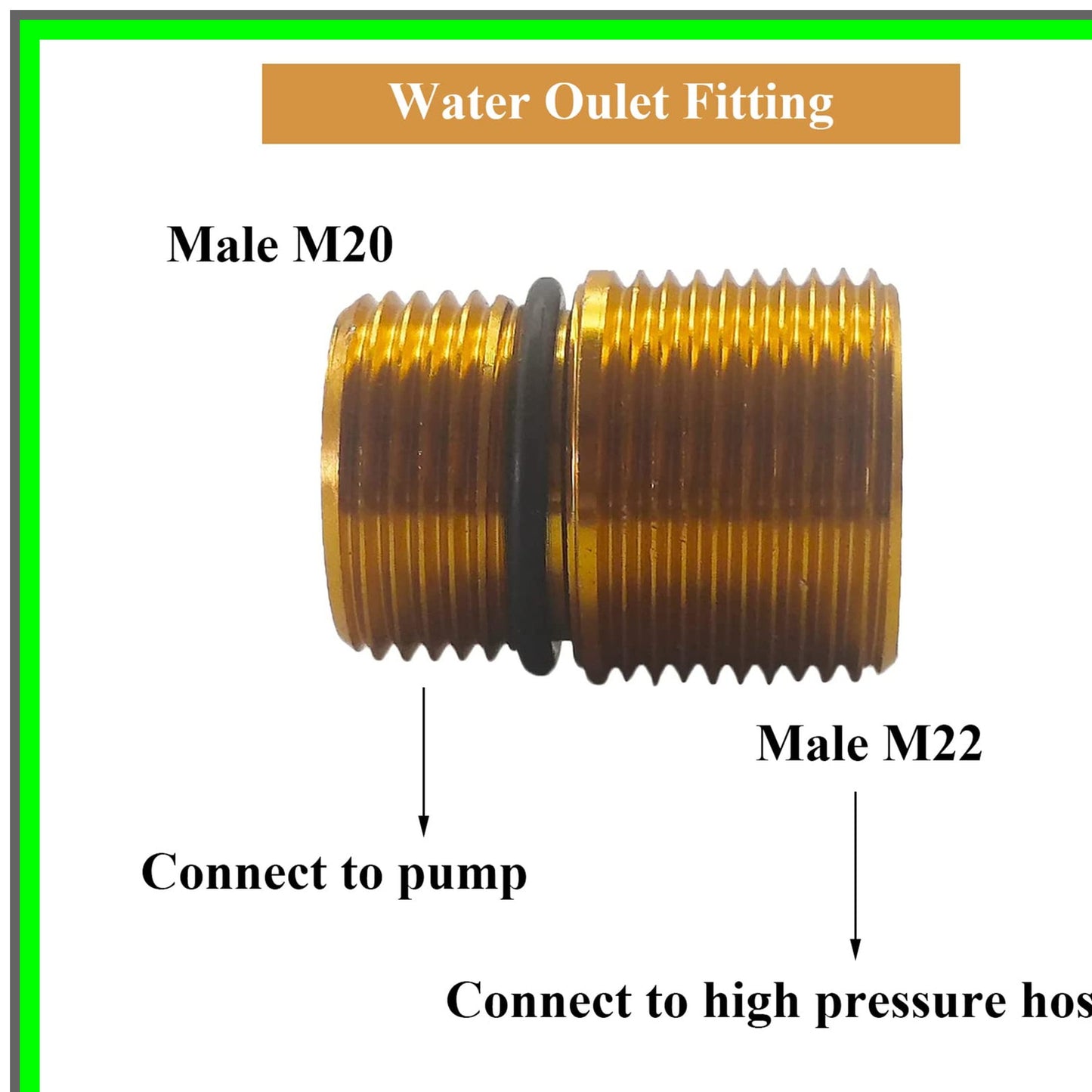 Axial Cam Pressure Washer Outlet Kit - 2 Pack Anodized Aluminum Fittings