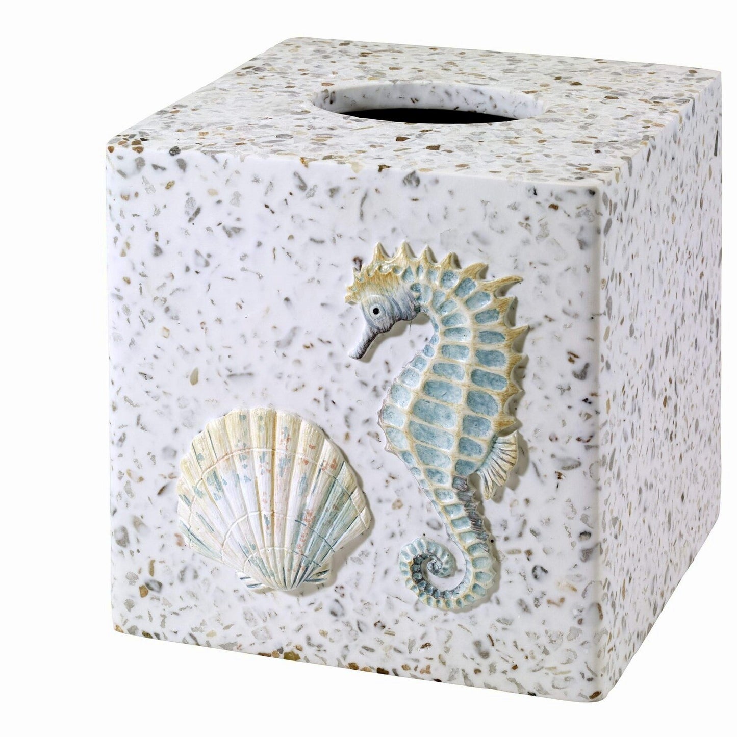 Sea Inspired Resin Tissue Box Cover