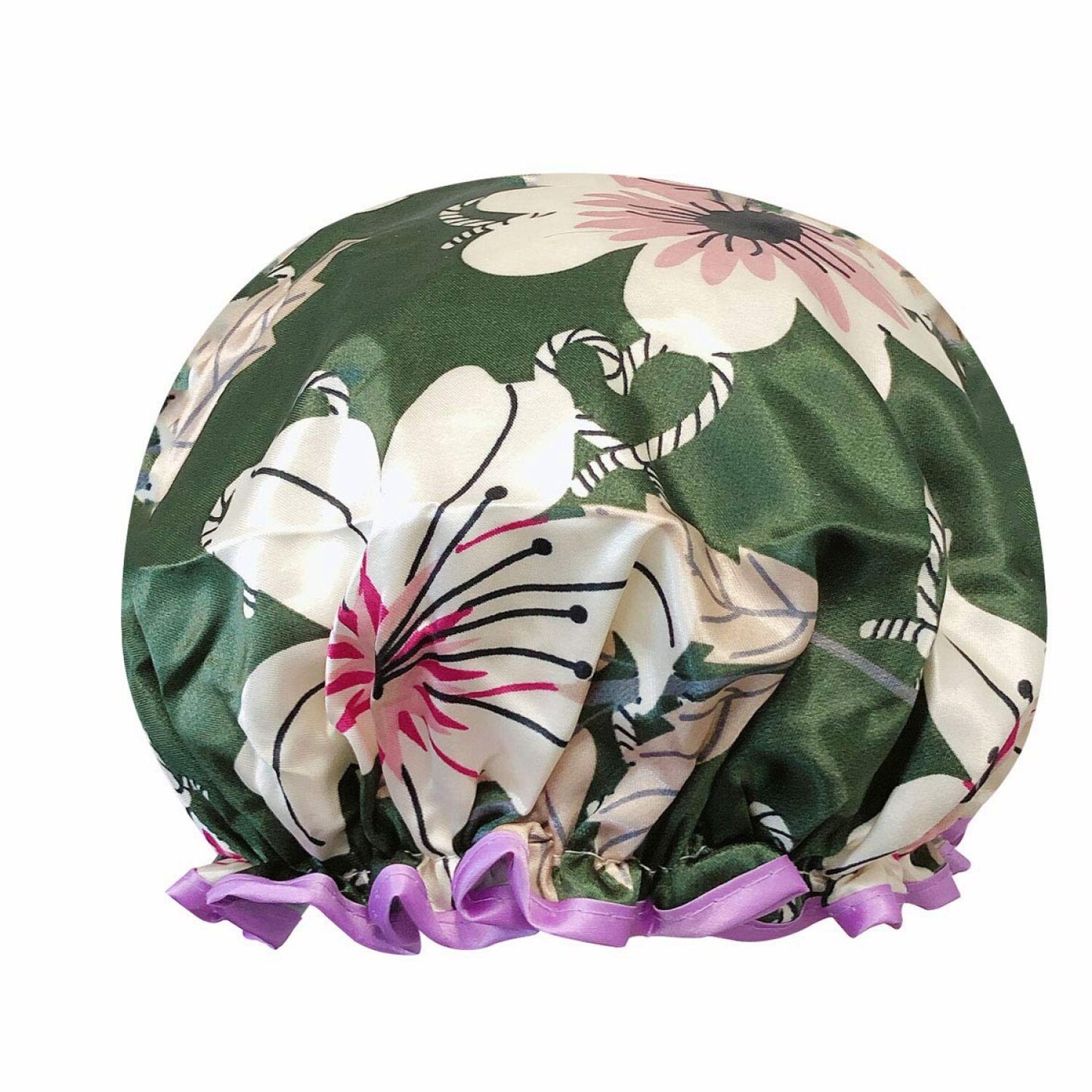 Reusable Women's Waterproof Shower Cap for Long Hair