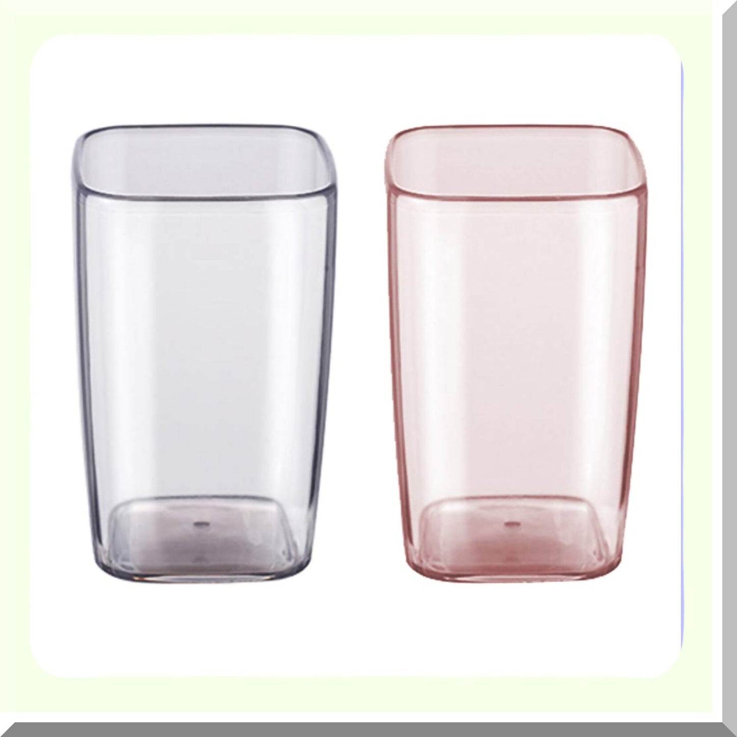 Toothbrush Holder Set 2pcs Pink Grey