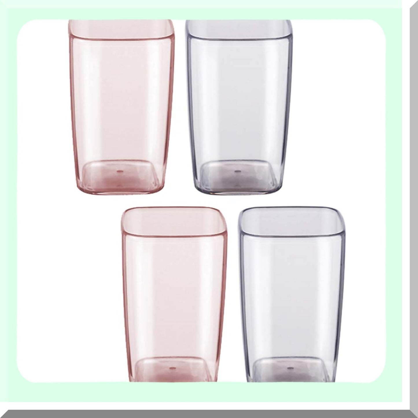 Toothbrush Holder Set 2pcs Pink Grey