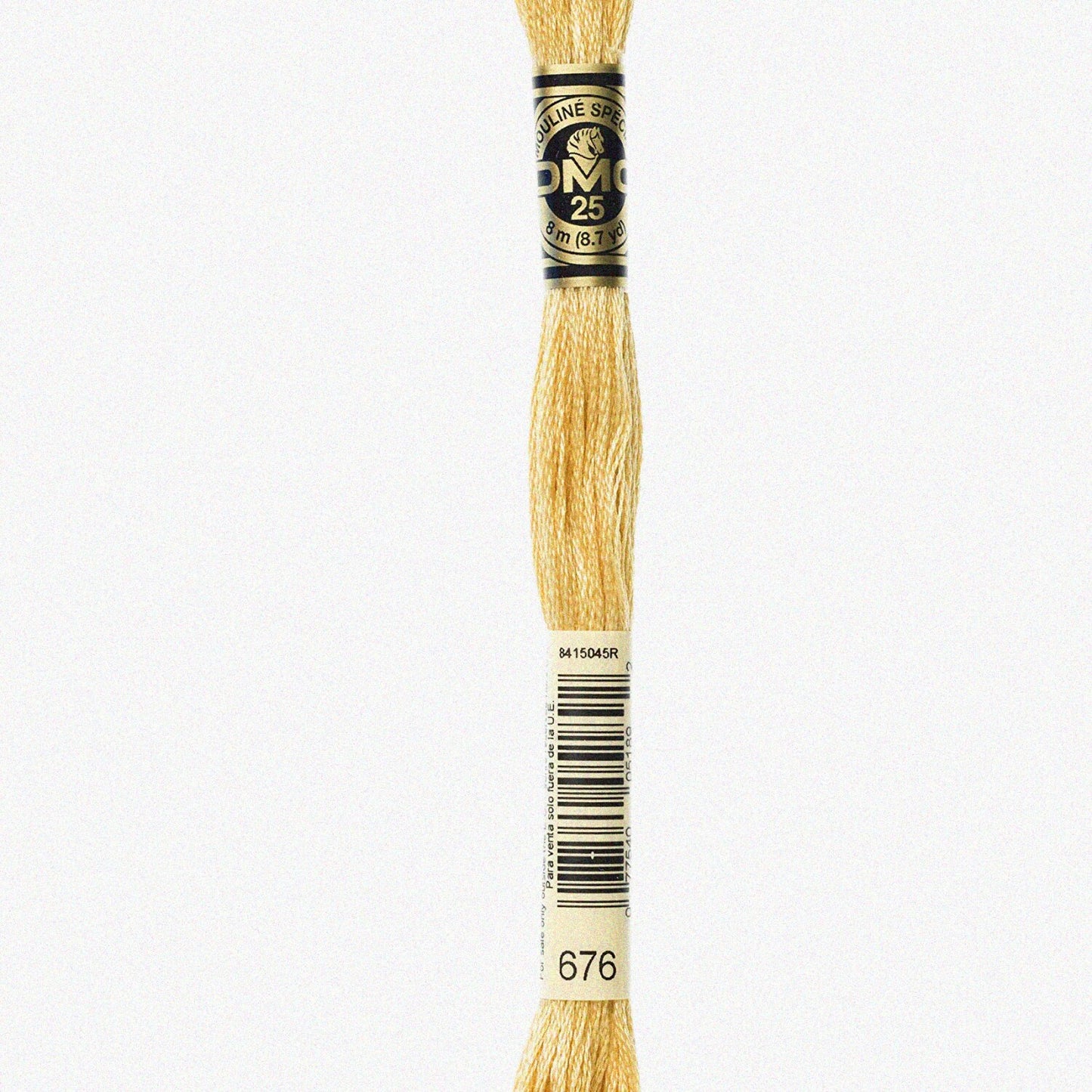 Six-Strand Cotton Embroidery Floss Light Old Gold 8.7-Yard