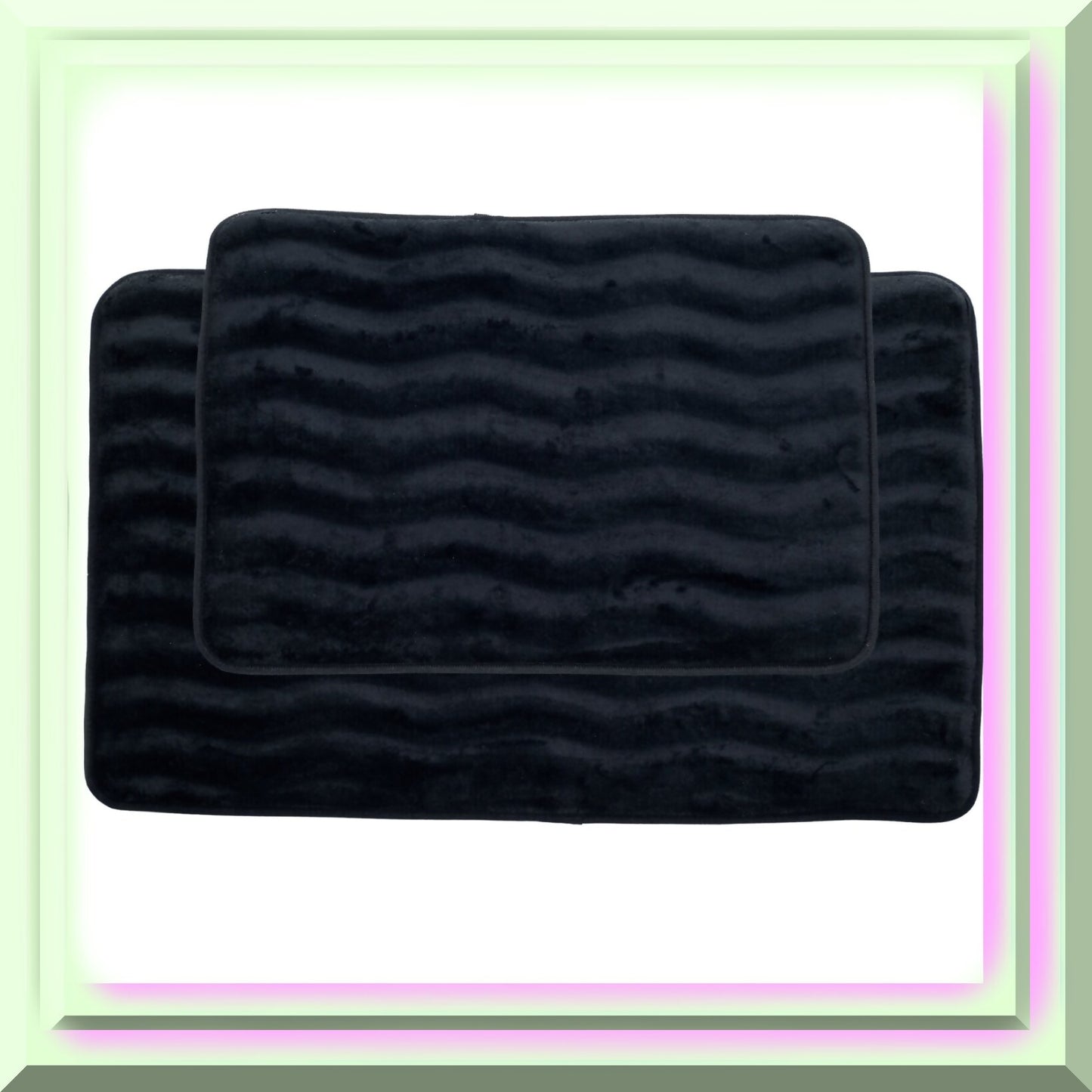 Bathroom Rug Set 2-Piece Memory Foam Bath Mats