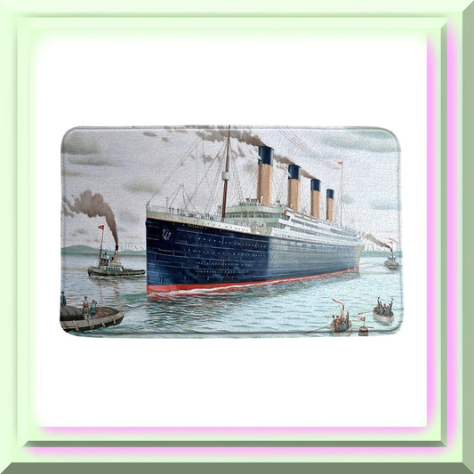 Nautical Titanic Ship Bathroom Mat 17.7x29.5 Inch