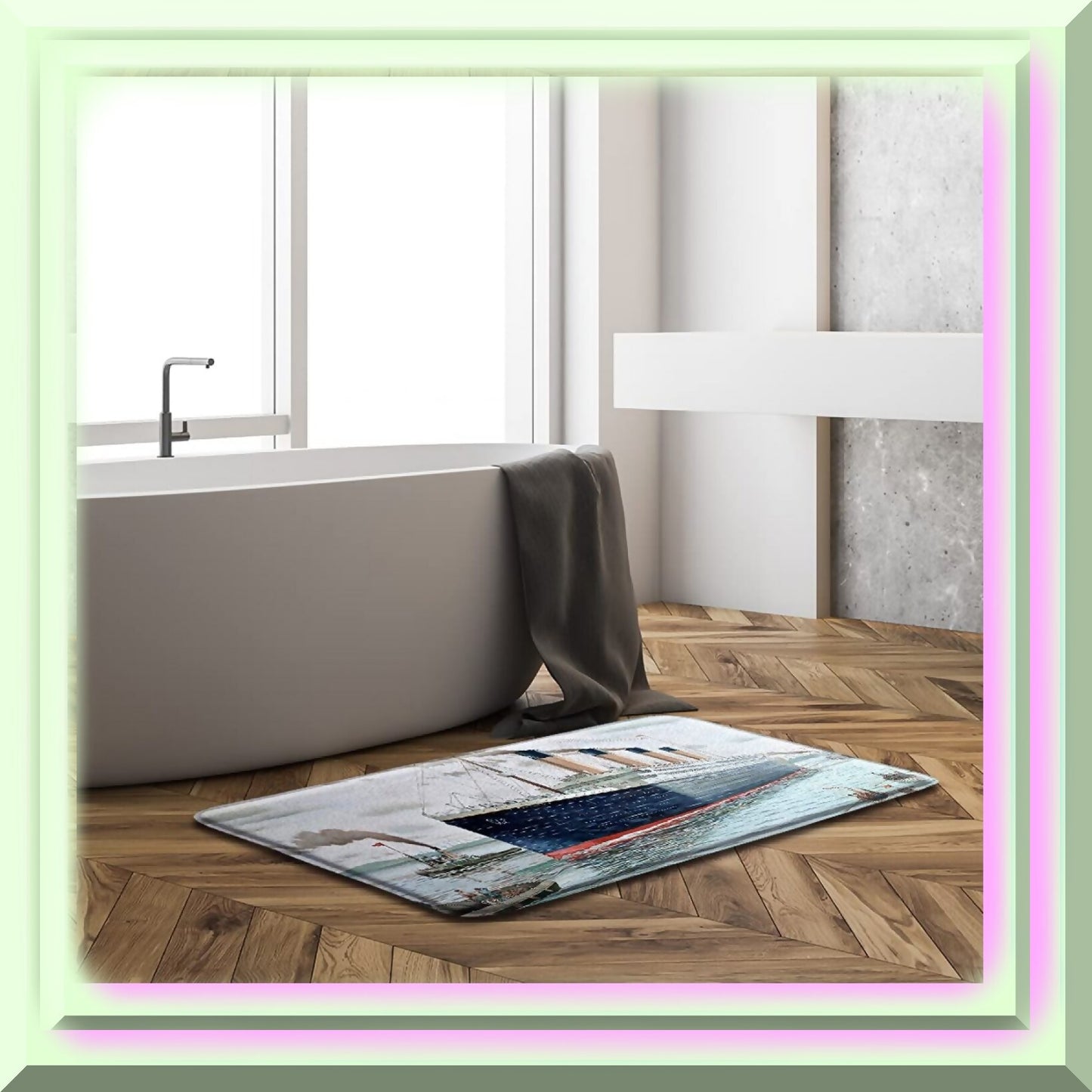 Nautical Titanic Ship Bathroom Mat 17.7x29.5 Inch