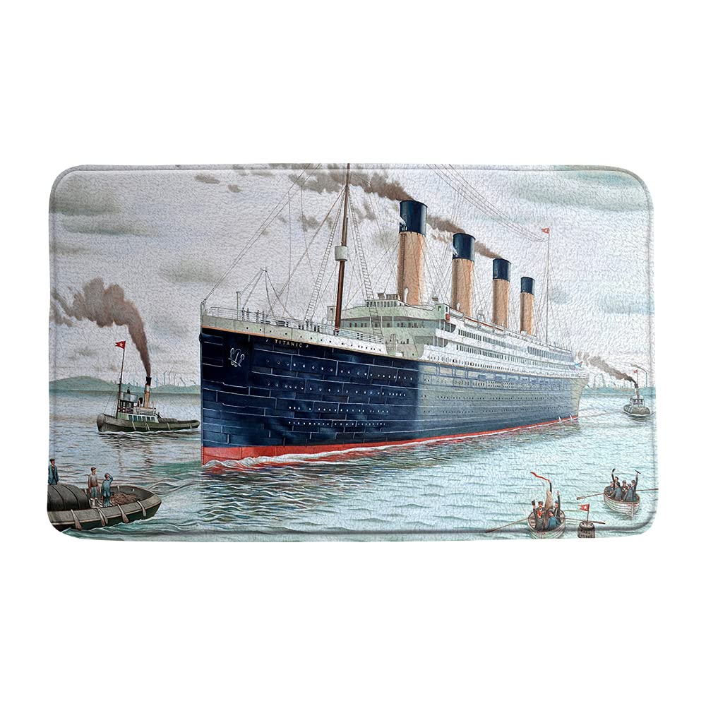 Nautical Titanic Ship Bathroom Mat 17.7x29.5 Inch