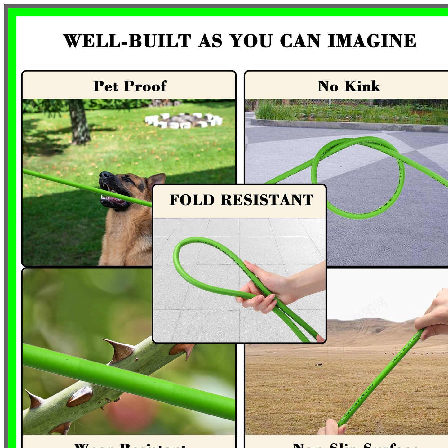 High-Performance 25FT Pressure Washer Hose 3600 PSI Flexible Extension