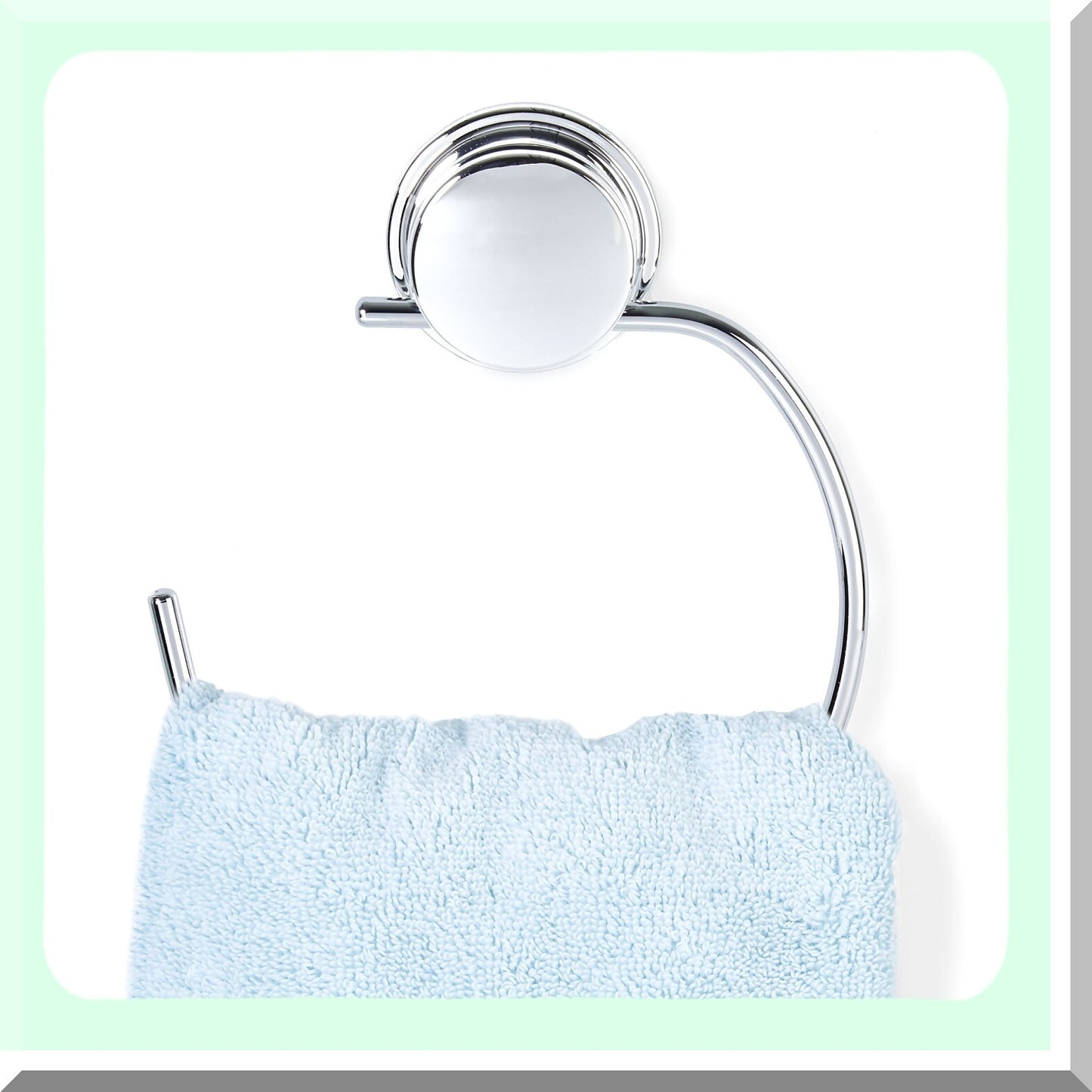 Kroma Stick'n Lock Plus Towel Holder Silver