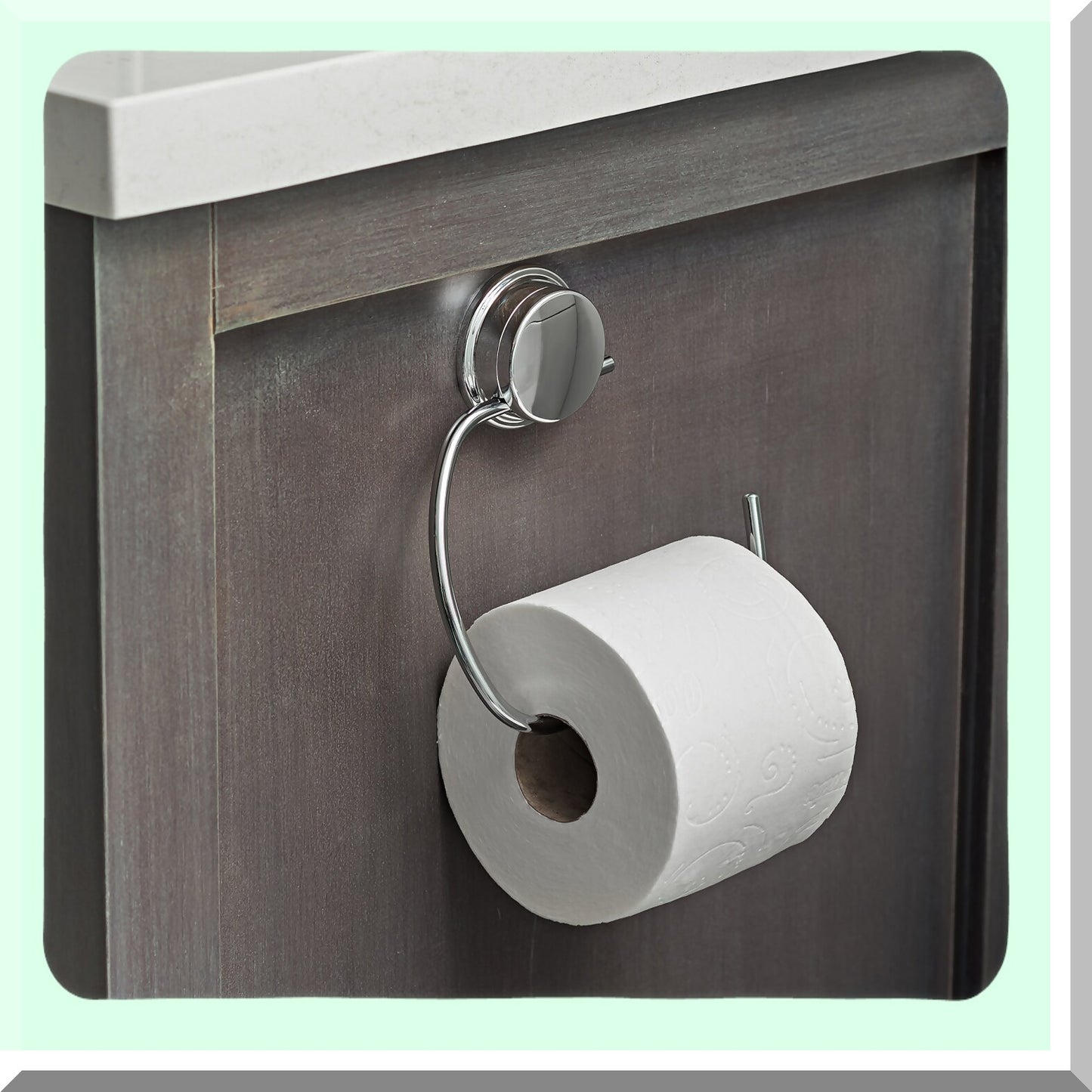 Kroma Stick'n Lock Plus Towel Holder Silver