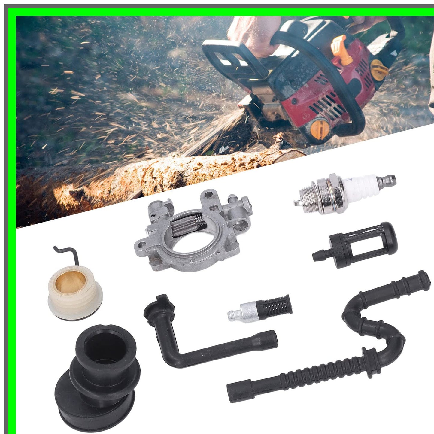 Oil Pump Gear and Spark Plug Kit for 029 039 Ms290 Ms310 Ms390 Chainsaws