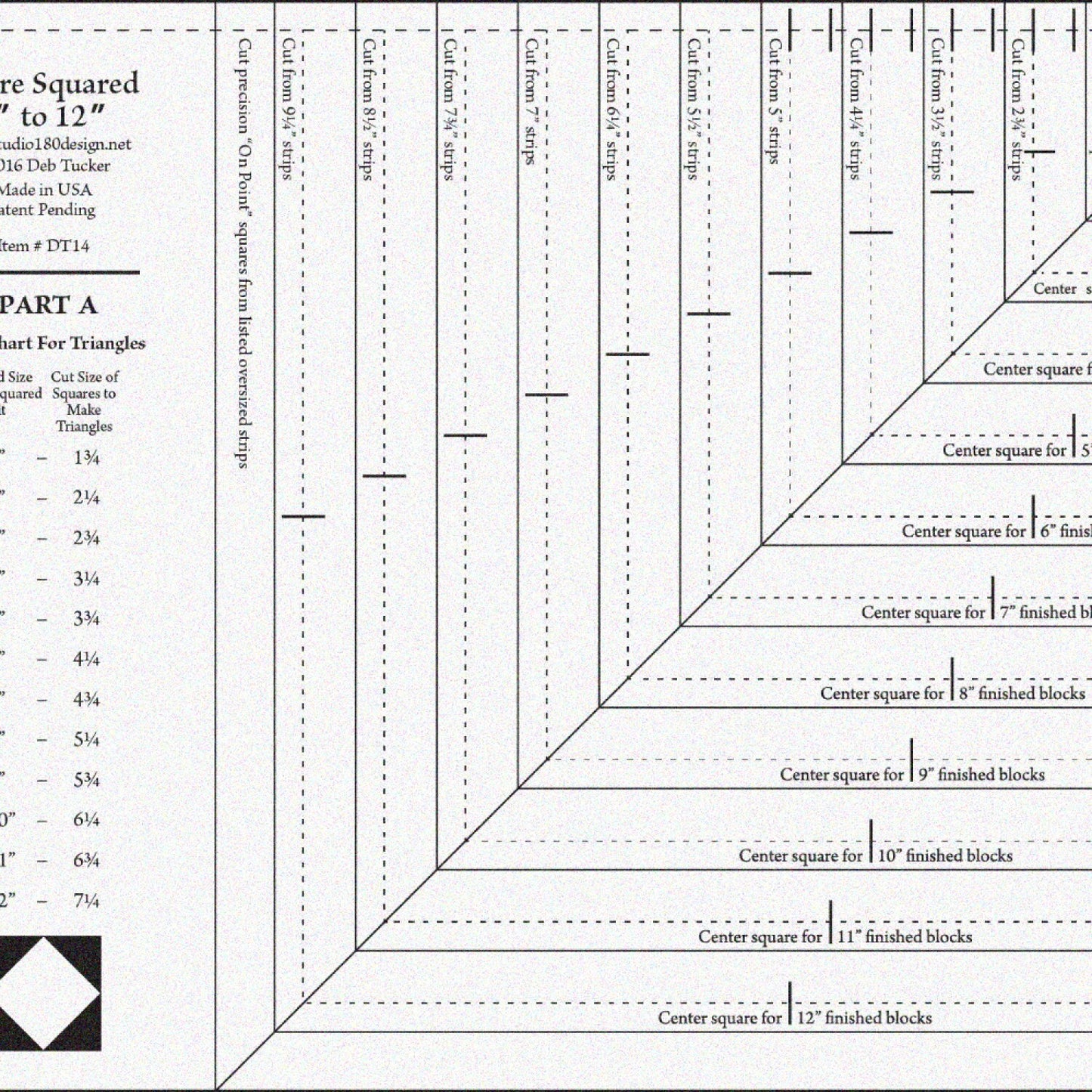 Large Square Squared Quilting Ruler Set 9x12 and 12x12