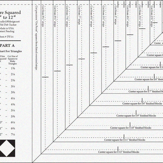 Large Square Quilting Ruler Set 9x12 and 12x12