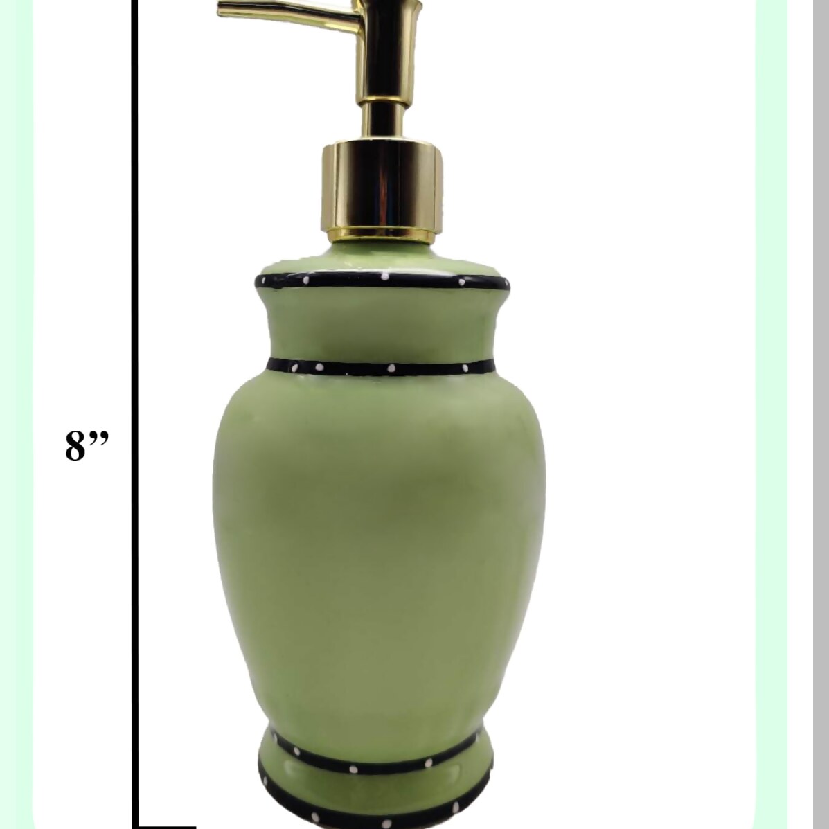 Ceramic Pistachio Green Soap Dispenser