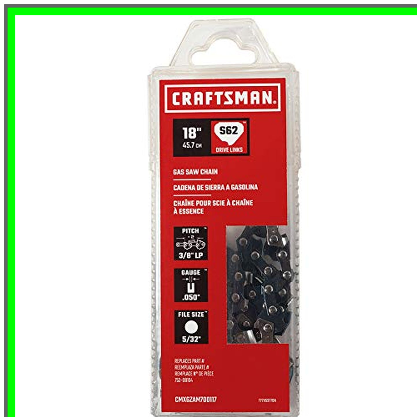 High-Performance 18 Inch Gas Saw Chain for Efficient Cutting