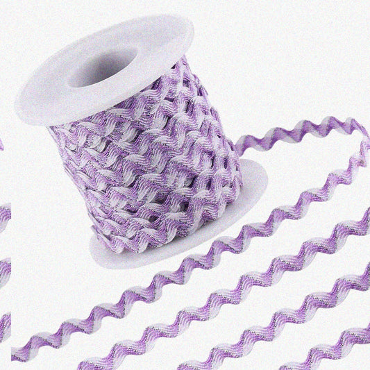 Metallic Purple Ric Rac Fringe Trim 1/4 Inch