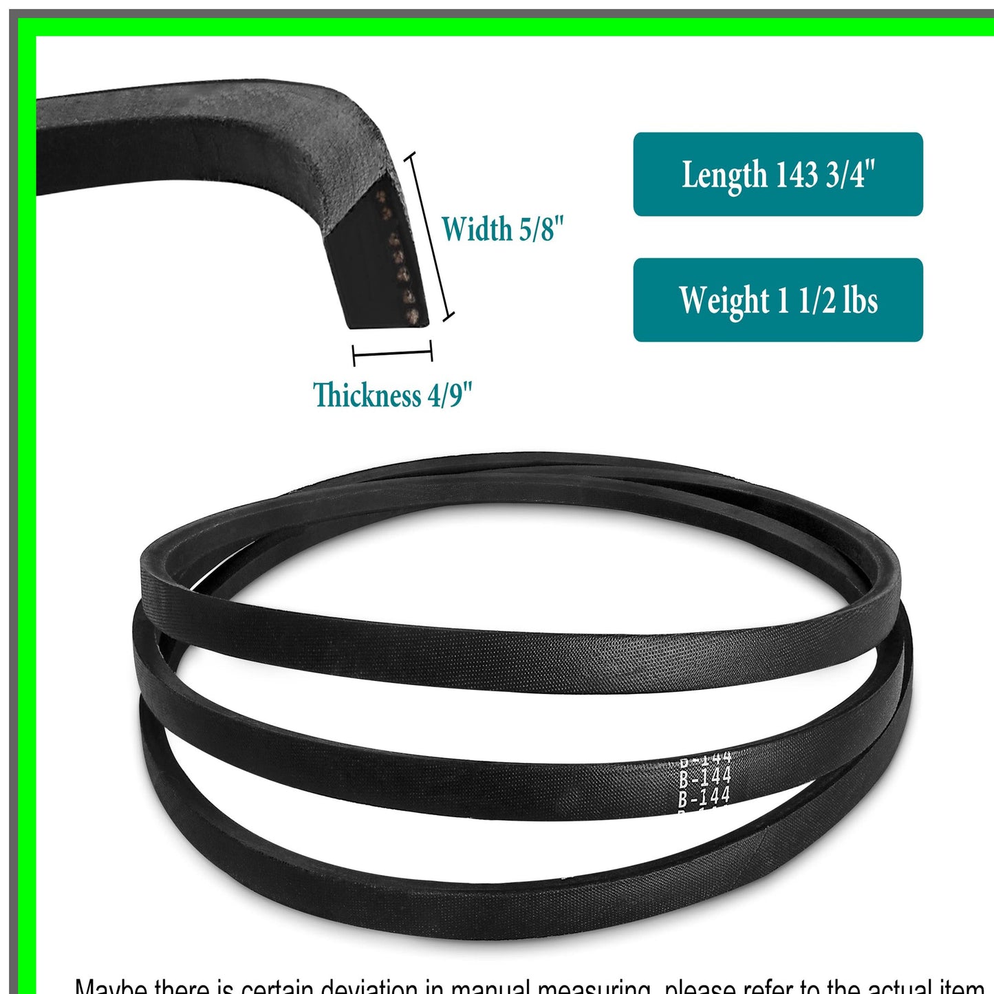 Hustler Mower Deck Belt Replacement 604817 for Raptor SD 54" Zero Turn