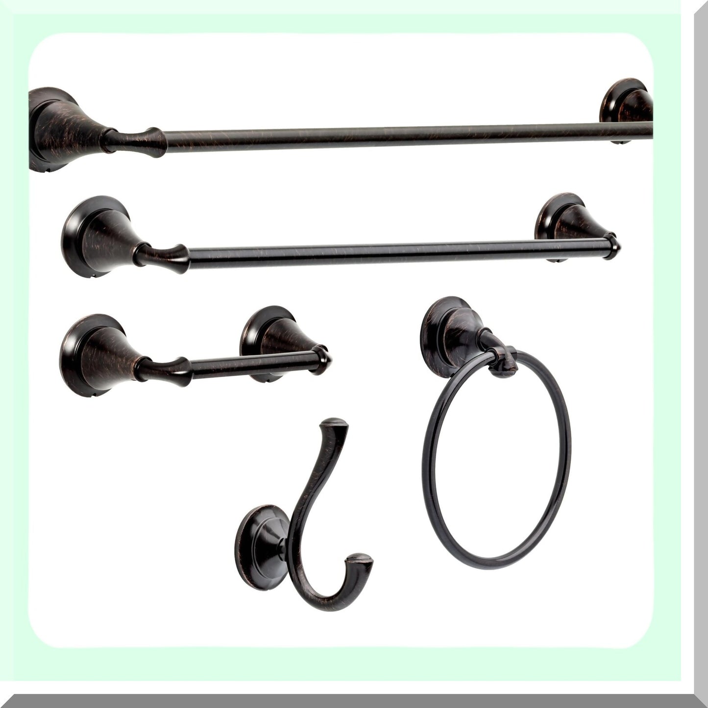 Linden 24 in. Wall Mount Towel Bar Venetian Bronze