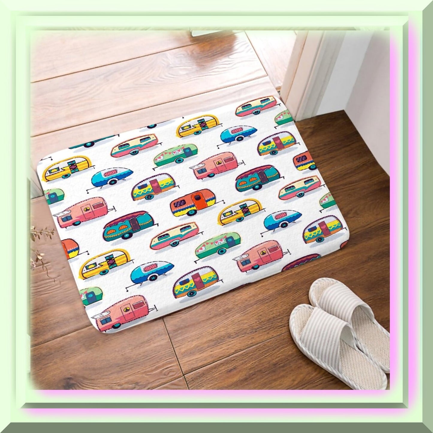 Camper Bath Mat 16x24 Inches Non-Slip Rug
