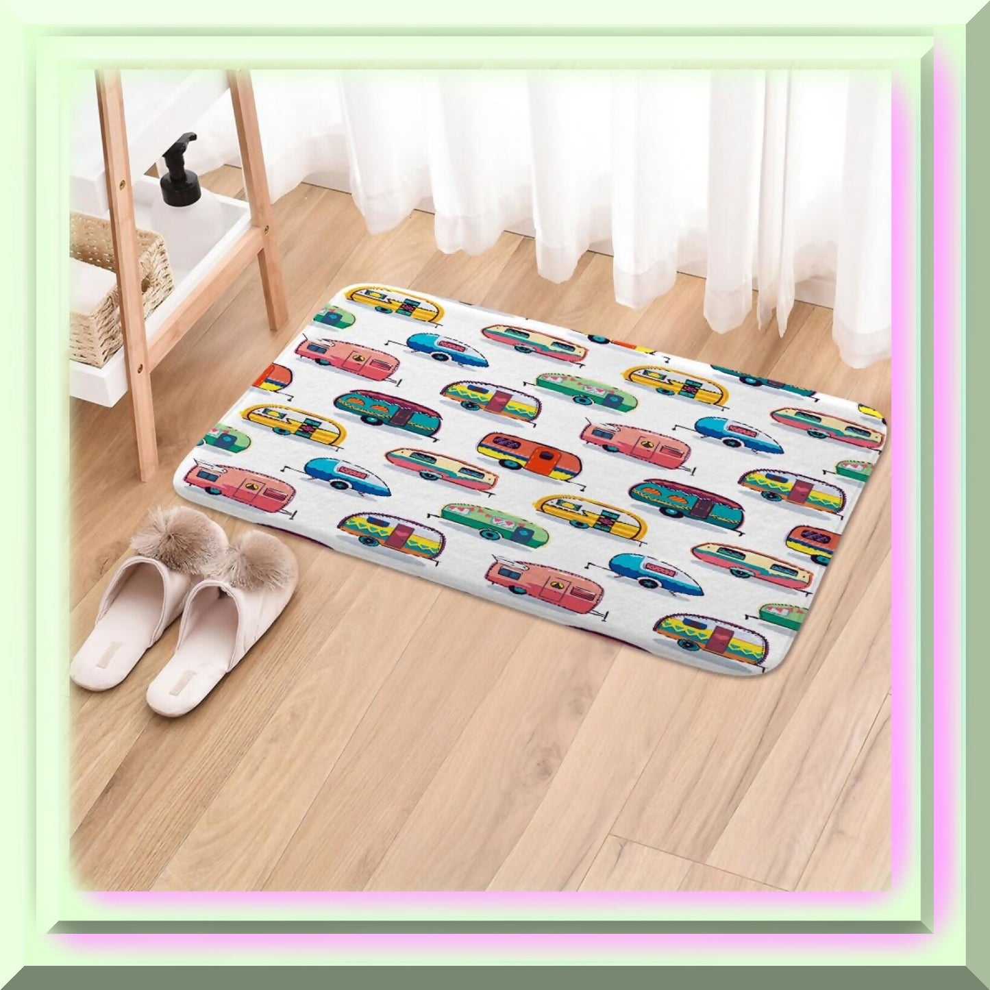 Camper Bath Mat 16x24 Inches Non-Slip Rug